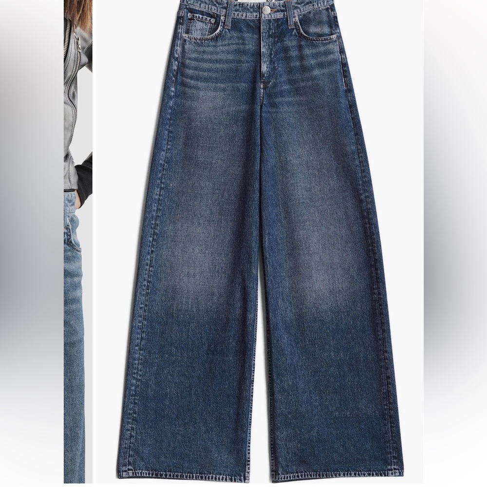 rag & bone Miramar Blue Flare & Wide Leg Jeans